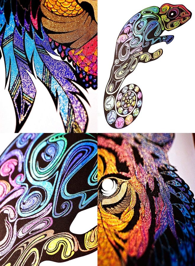 CHROMATEK Glitter Pens 60 Set Best Colors. 200% the Ink: 30 Gel Pens, 30 Refills. Super Glittery Ultra Vivid Colors. No Repeats. Professional Art Pens. New & Improved - Image 4