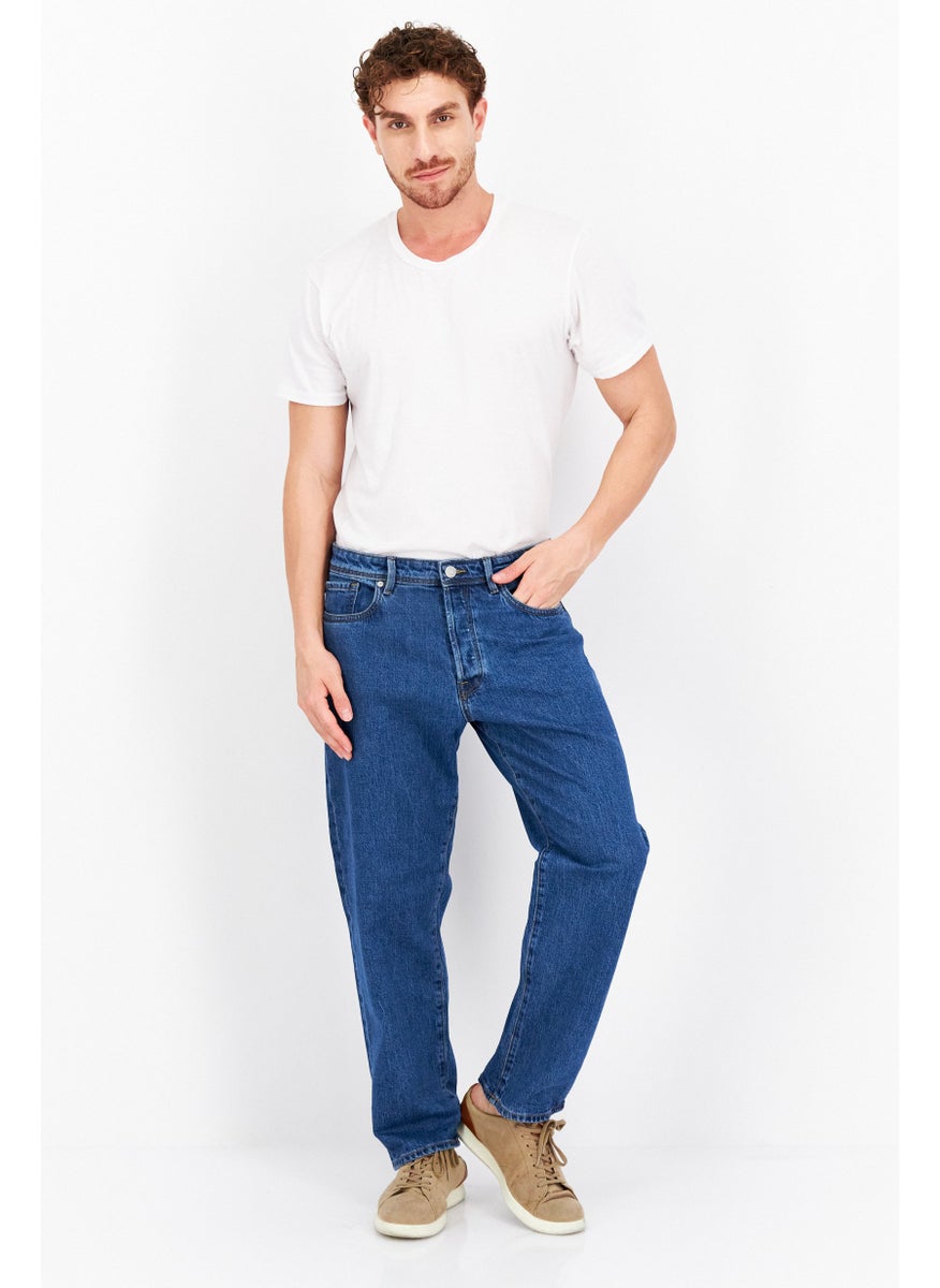 Selected Homme جينز رجالي فضفاض مغسول قابل للتمدد، أزرق  - Image 3