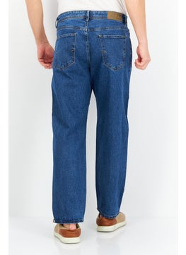 Selected Homme Men Loose Fit Washed Stretchable Jeans, Blue  - Image 4