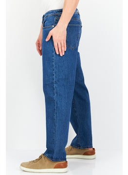 Selected Homme Men Loose Fit Washed Stretchable Jeans, Blue  - Image 2