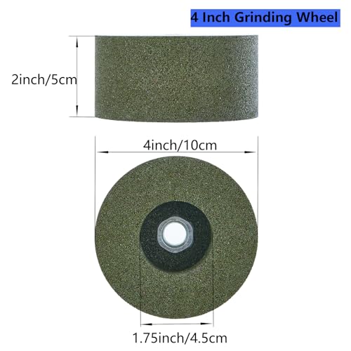 HONGUIS 4 Inch Green SiC Grinding Stone Wheel,Cup Grinding Wheel for Granite Marble Concrete Masonry with 5/8"-11 Threaded Arbor (36 Grit - Image 2