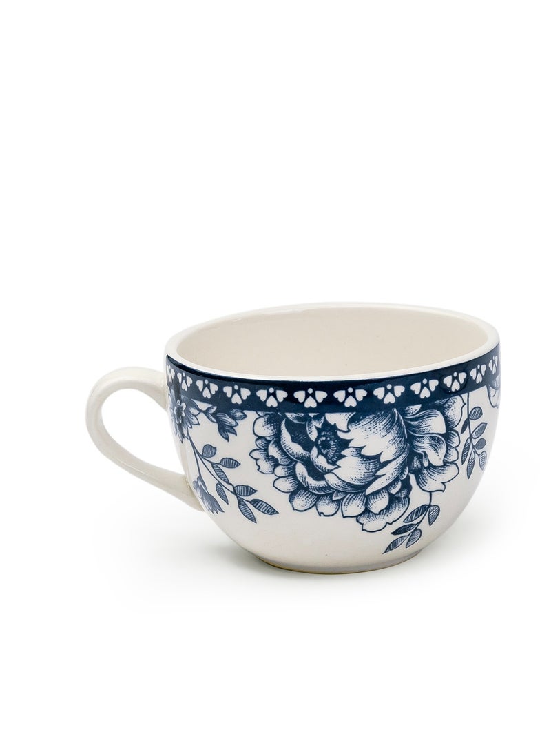 Claytan Rhapsody 240ml Dark Blue Ceramic Cup & Saucer Set - Image 3