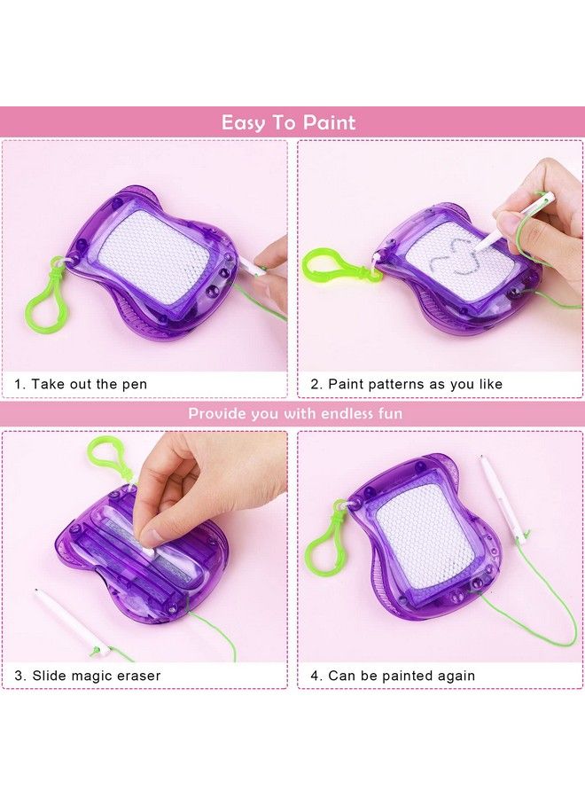 Elcoho 24 Pieces Mini Magnetic Drawing Board Magnetic Doodle Board With Pen Keychains Erasable Sketch And Painting Pad For Birthday Party Favor Classroom Supply - Image 5