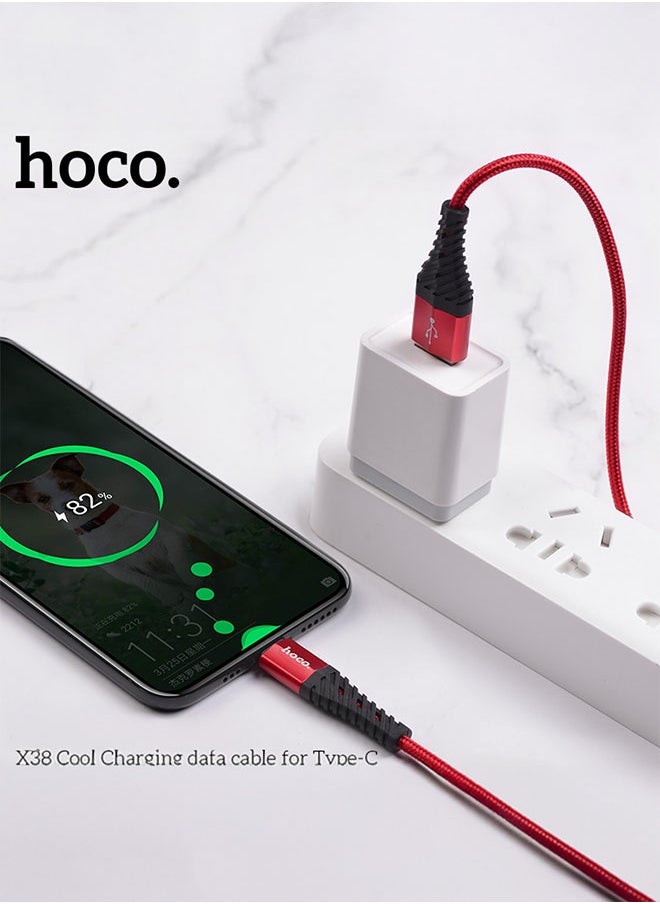 X38 Cool Charging Data Cable for Type-C