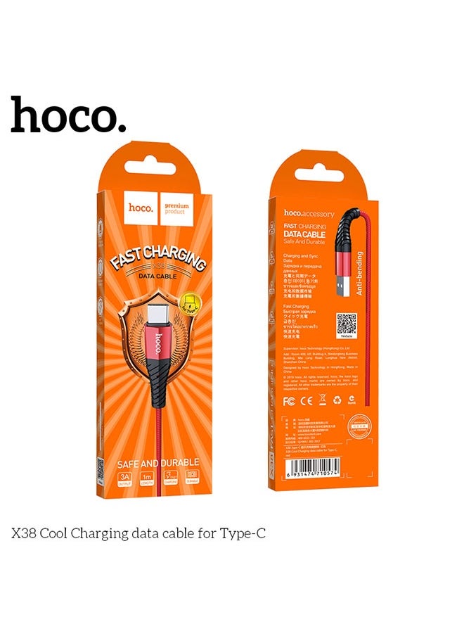 X38 Cool Charging Data Cable for Type-C