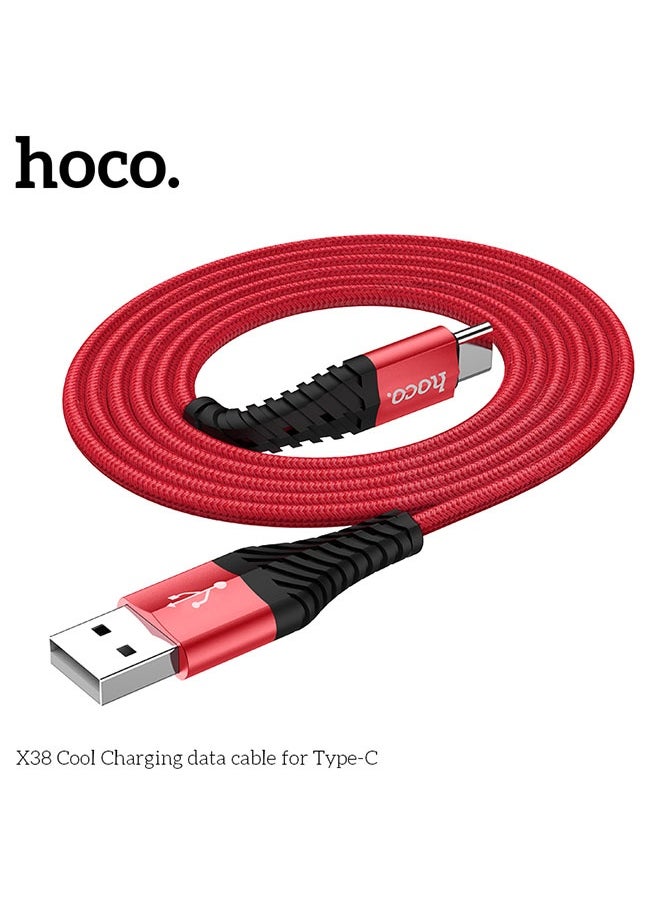 X38 Cool Charging Data Cable for Type-C