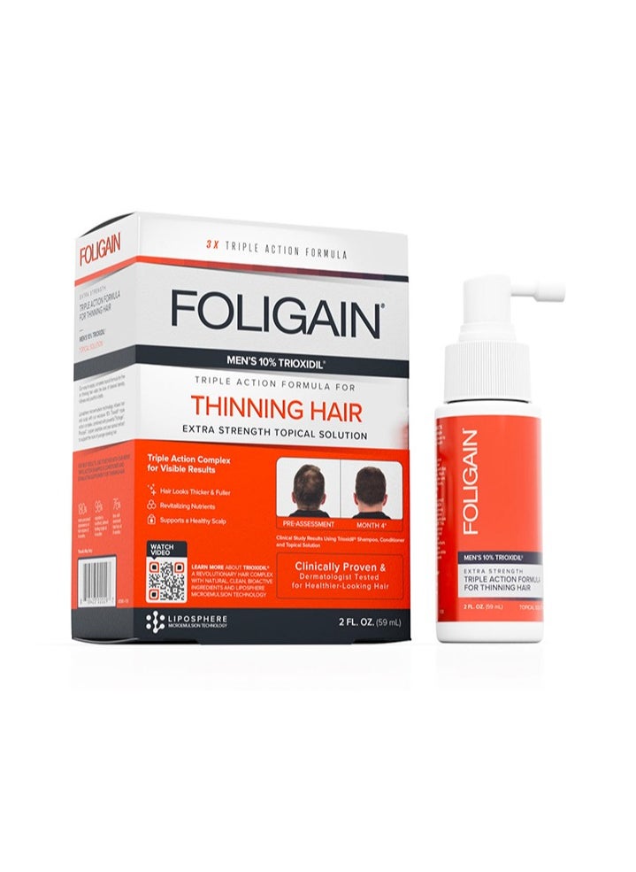 FOLIGAIN - Foligain Triple Action Complete Formula for Thinning Hair for Men 10% Trioxidil 59 ml - Image 1