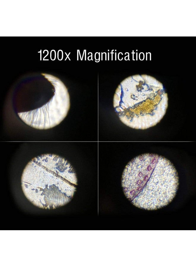 Lukzer Lukzer Science Kits with Slides Educational Beginner Microscope Kit with LED 100X 400X and 1200X Magnification for Kids Students  - Image 3