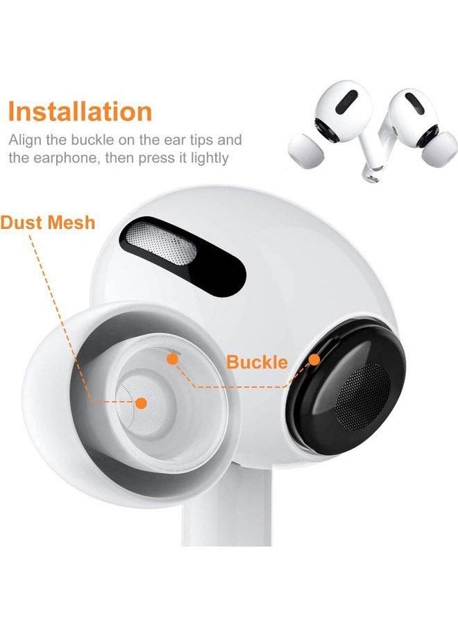 Generic - 12-Piece Replacement Ear Buds For AirPods Pro 2nd Generation【Secure Fit】【Premium Noise Cancellation】 AirPods Pro 2nd Generation Ultimate Comfort Ear Buds White - Image 1