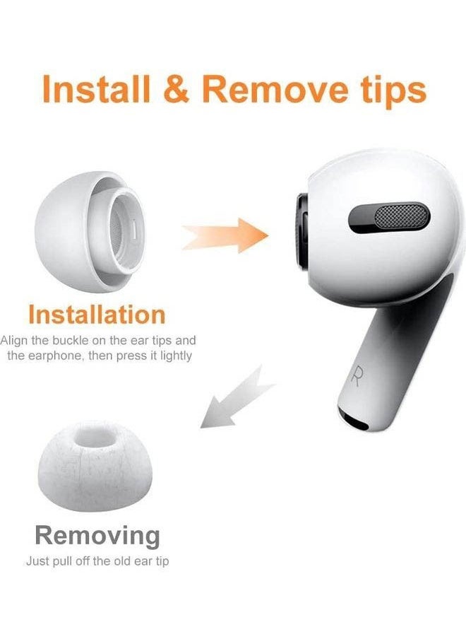 Generic - 12-Piece Replacement Ear Buds For AirPods Pro 2nd Generation【Secure Fit】【Premium Noise Cancellation】 AirPods Pro 2nd Generation Ultimate Comfort Ear Buds White - Image 1