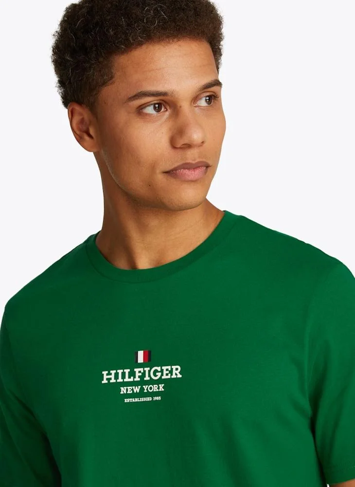 تومي هيلفيغر Logo Crew Neck T-Shirt