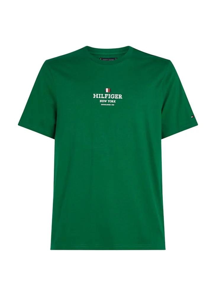 تومي هيلفيغر Logo Crew Neck T-Shirt