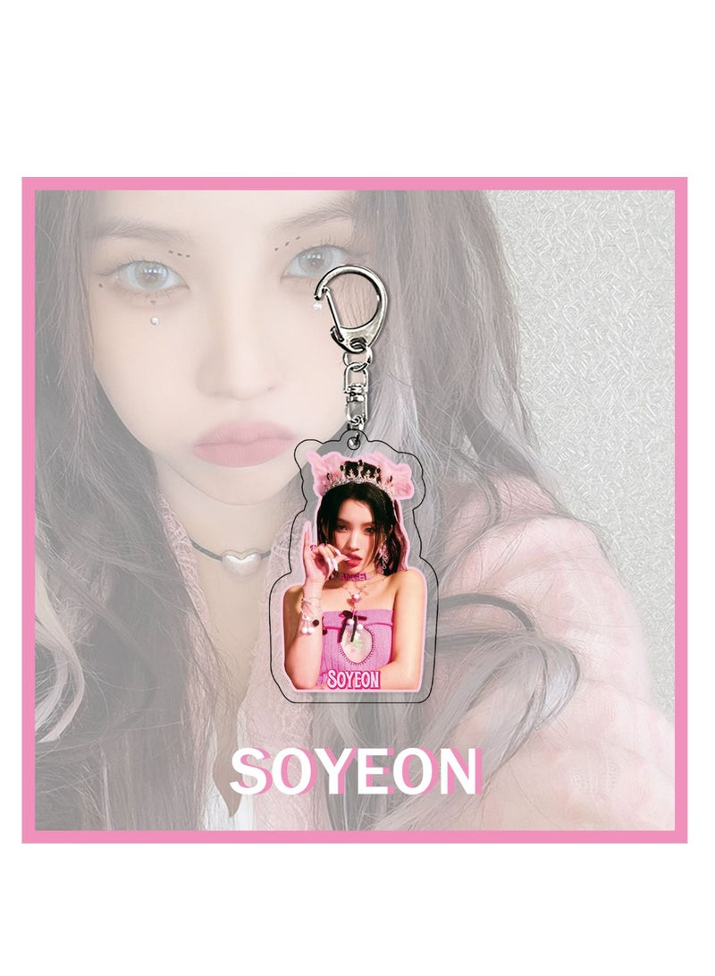 GIDLE I Feel Album Star Pendant Keychain Acrylic Material Collection Pendant-SOYEON