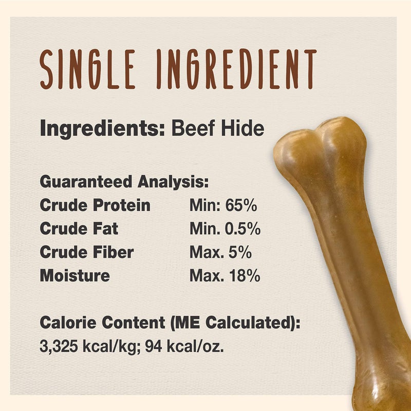 Cadet Premium Grade Pressed Beef Hide Bones, Long Lasting Rawhide Dog Chews, 6.5 Inch (12 Count) - Image 3