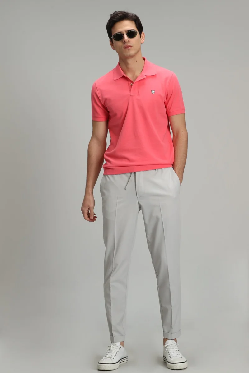 Lufian Laon Sports Polo Neck Men's T-Shirt Candy Pink