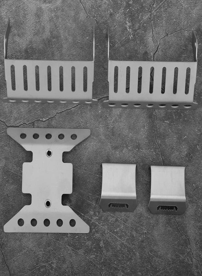 Masyrt Axial SCX10 III Base Camp 1 10 Scale Accessories RC 19×15×5 5 Piece Set Stainless Steel Axle Plates Lower Chassis Armor for Axial SCX10 III Axi03007 RC Crawler - Image 2