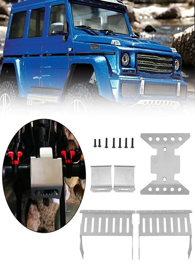 Masyrt Axial SCX10 III Base Camp 1 10 Scale Accessories RC 19×15×5 5 Piece Set Stainless Steel Axle Plates Lower Chassis Armor for Axial SCX10 III Axi03007 RC Crawler - Image 4