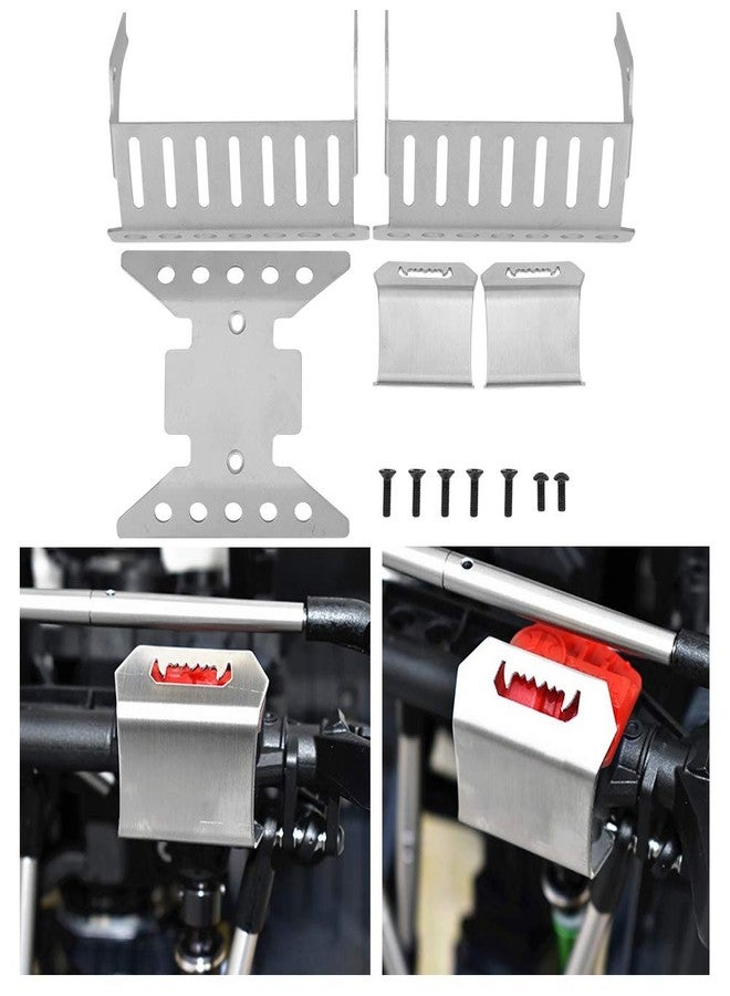 Masyrt Axial SCX10 III Base Camp 1 10 Scale Accessories RC 19×15×5 5 Piece Set Stainless Steel Axle Plates Lower Chassis Armor for Axial SCX10 III Axi03007 RC Crawler - Image 5