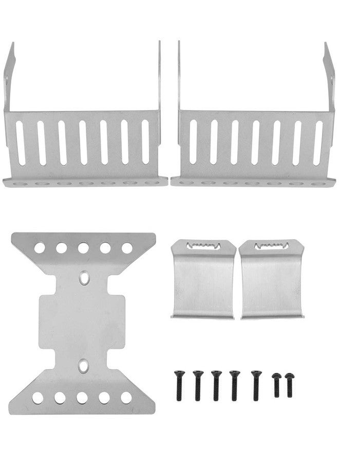 Masyrt Axial SCX10 III Base Camp 1 10 Scale Accessories RC 19×15×5 5 Piece Set Stainless Steel Axle Plates Lower Chassis Armor for Axial SCX10 III Axi03007 RC Crawler - Image 1