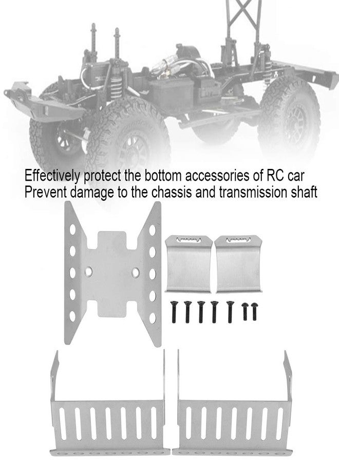Masyrt Axial SCX10 III Base Camp 1 10 Scale Accessories RC 19×15×5 5 Piece Set Stainless Steel Axle Plates Lower Chassis Armor for Axial SCX10 III Axi03007 RC Crawler - Image 3