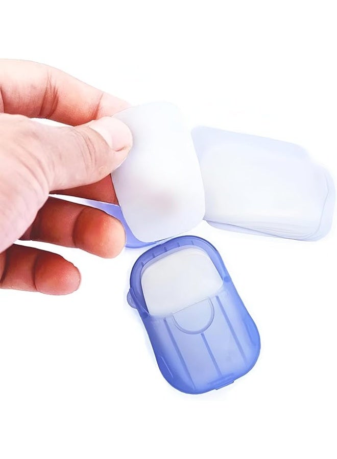 مناديل صابون يدوية محمولة – 20 منديل صغير للاستخدام مرة واحدة، مثالية للسفر - Image 1