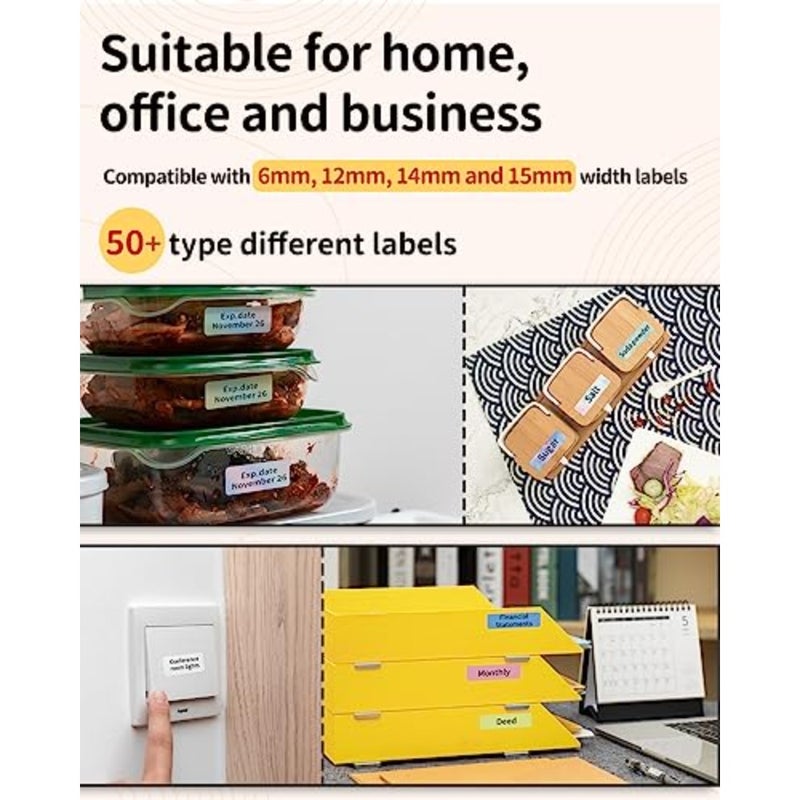 طابعة ملصقات صغيرة محمولة بتقنية البلوتوث D30 من Label Maker، آلات كاتبة ملصقات لتنظيم المكتب والمنزل، لأجهزة Android iOS، هدية للرجال والنساء، مستلزمات مدرسية لطيفة، قابلة لإعادة الشحن عبر USB - Image 4