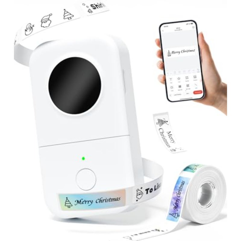 طابعة ملصقات صغيرة محمولة بتقنية البلوتوث D30 من Label Maker، آلات كاتبة ملصقات لتنظيم المكتب والمنزل، لأجهزة Android iOS، هدية للرجال والنساء، مستلزمات مدرسية لطيفة، قابلة لإعادة الشحن عبر USB - Image 1
