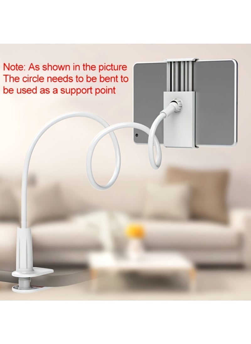 360° Rotating Tablet & Phone Holder - Adjustable Hands-Free Stand for Bed, Sofa & Desktop with Spiral Base - Perfect for Watching Drama, Video Calls & Effortless Work - Stable Multi-Surface Mobile Device Mount