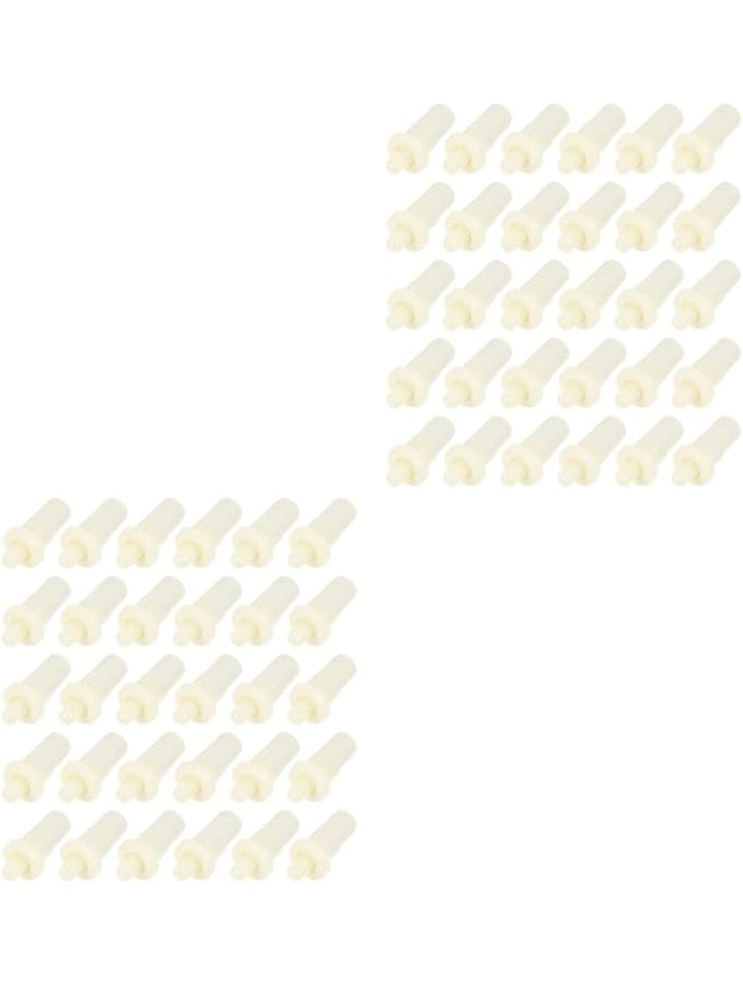 White Plastic Shutter Repair Pin Set 80pcs 2.3x1cm Easy Louver Pin - Image 1