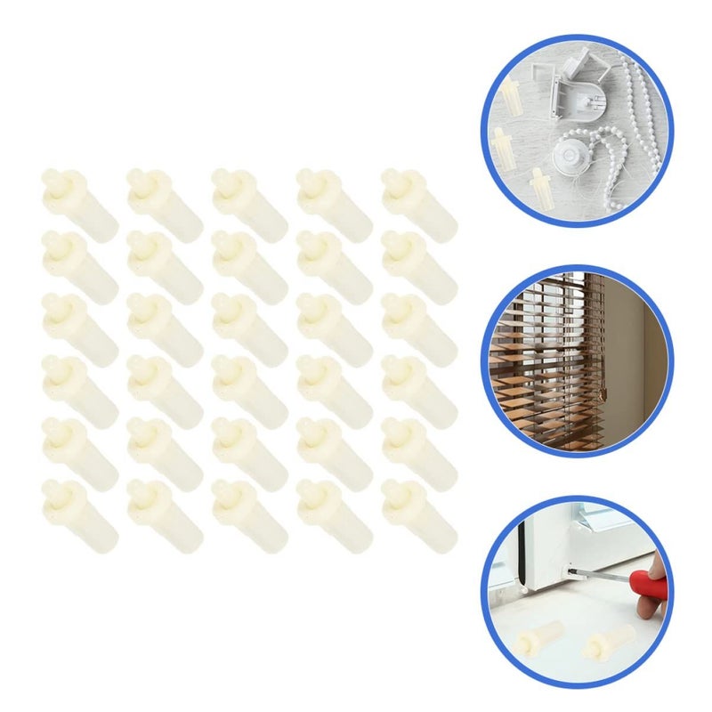 White Plastic Shutter Repair Pin Set 80pcs 2.3x1cm Easy Louver Pin - Image 5