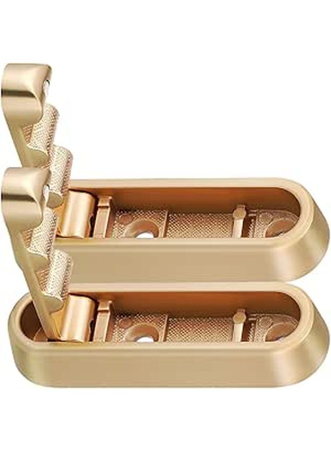 Foldable Heavy Duty Zinc Alloy Coat Hooks 2pcs Brushed Copper Finish Wall Mounted Hideaway Hooks For Bathroom Towel And Entryway Storage - Image 1