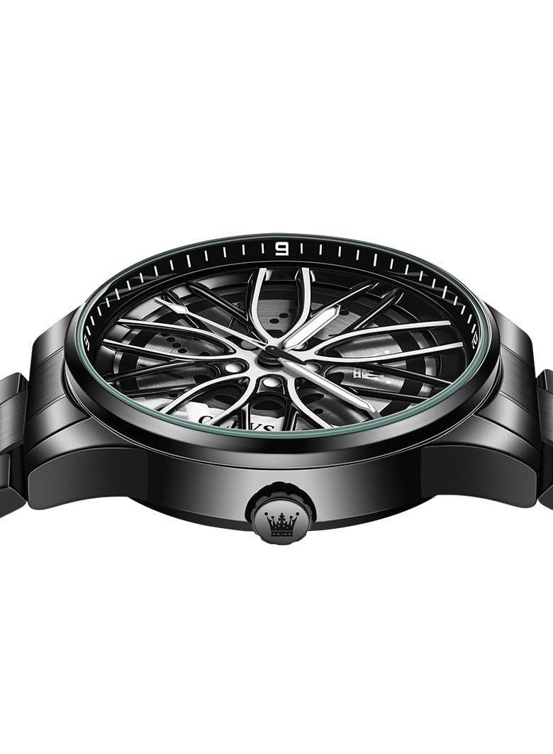 OLEVS Men's Luminous Waterproof Stainless Steel Fashion Watch 9937 - Image 2