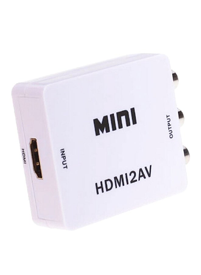 محول HDMI إلى RCA AV/CVBS L/R 1080P HDMI2AV أبيض - Image 1