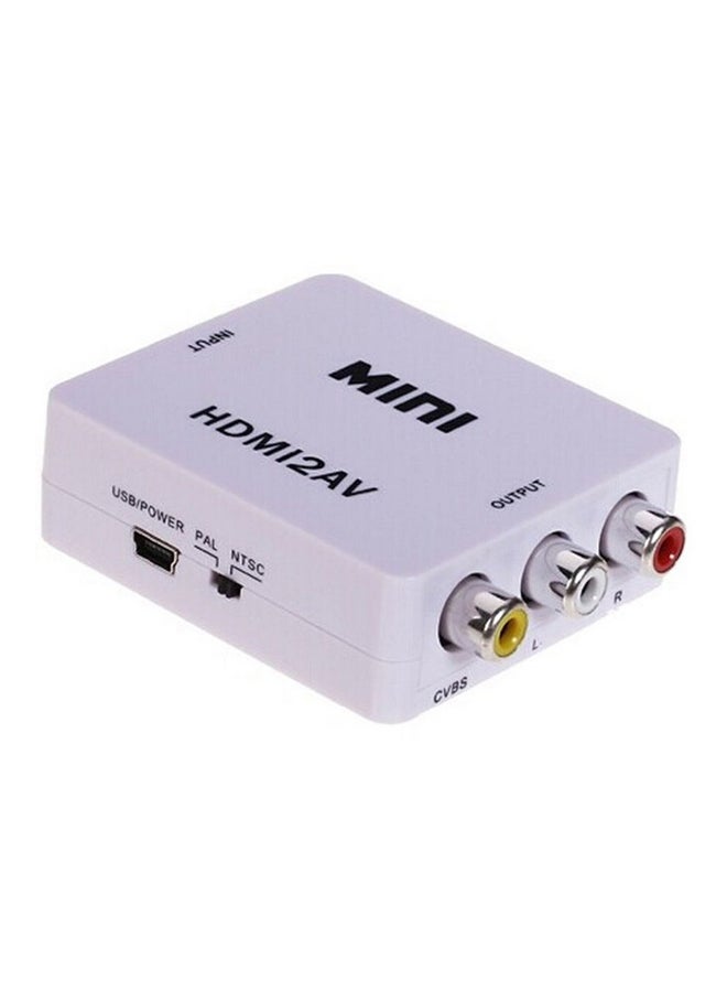 محول HDMI إلى RCA AV/CVBS L/R 1080P HDMI2AV أبيض - Image 2