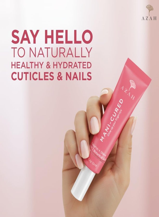 Azah Mani-cured Cuticle Oil For Nails | Strengthens Nails & Nourishes Dry Cuticles | Goodness of Vitamin E, Jojoba, Avocado, Grapefruit | Lightweight & Non-Greasy Formula | 12 ml - Image 2