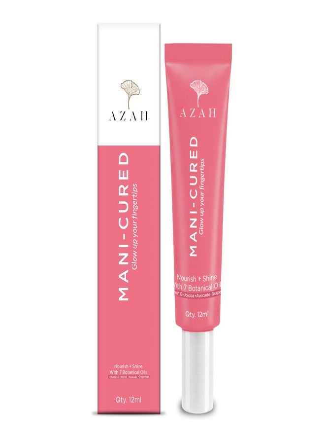 Azah Mani-cured Cuticle Oil For Nails | Strengthens Nails & Nourishes Dry Cuticles | Goodness of Vitamin E, Jojoba, Avocado, Grapefruit | Lightweight & Non-Greasy Formula | 12 ml - Image 1