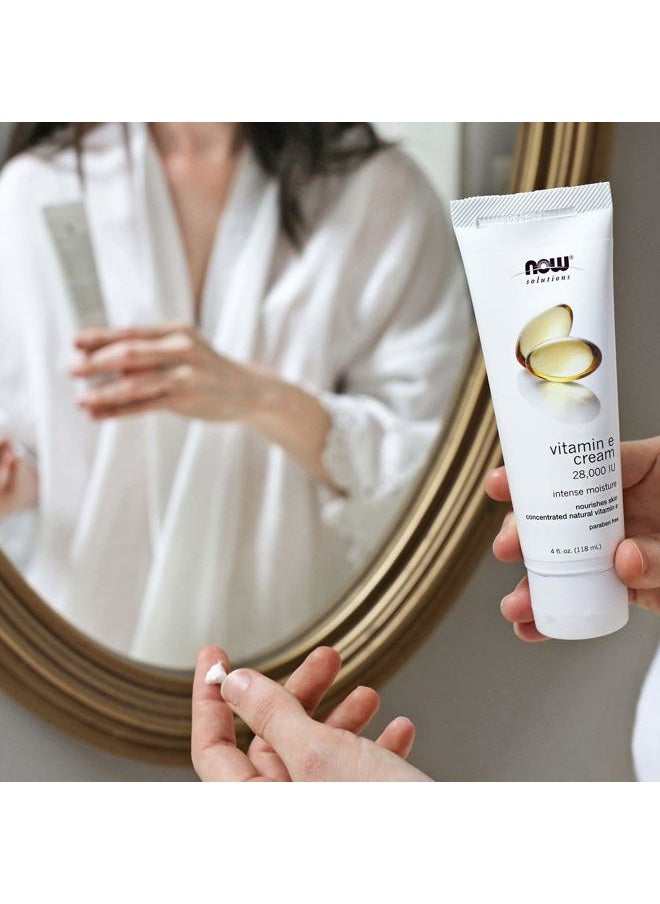 now - Solutions, Vitamin E Cream 28,000 IU, Intense Moisture, Concentrated Vitamin E, 4-Ounce - Image 1
