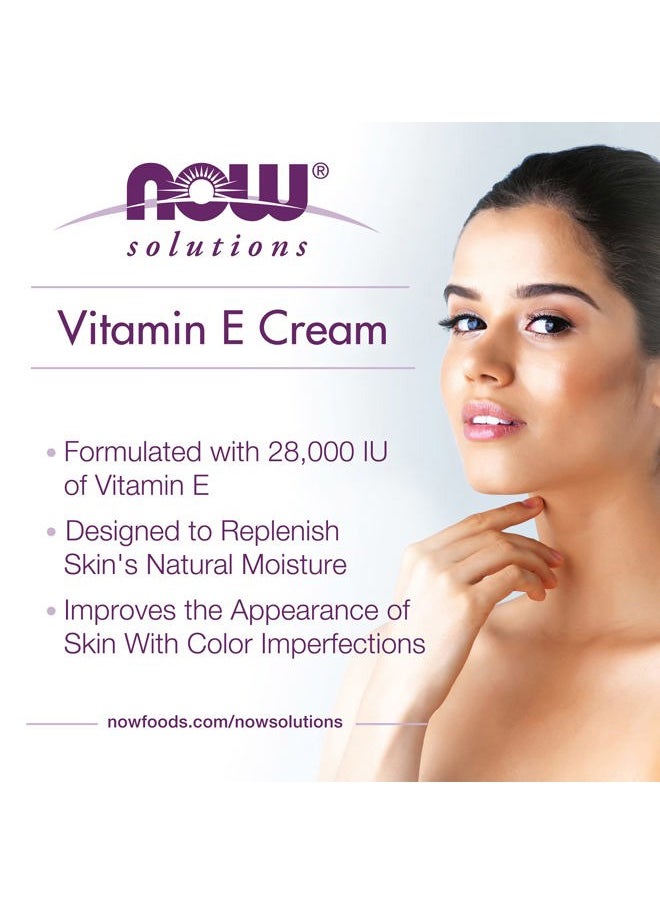 now - Solutions, Vitamin E Cream 28,000 IU, Intense Moisture, Concentrated Vitamin E, 4-Ounce - Image 1