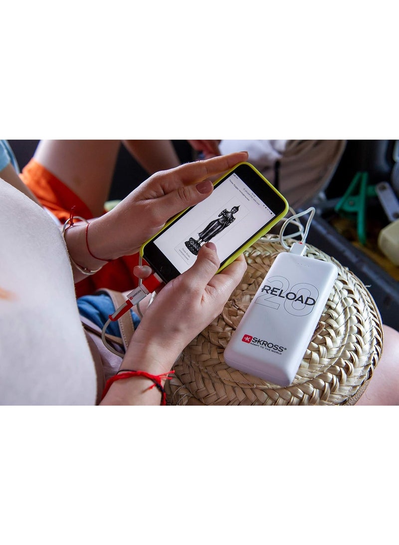 SKROSS RELOAD20HGF-PD 20000 mAhPower bank-PD-White - Image 5