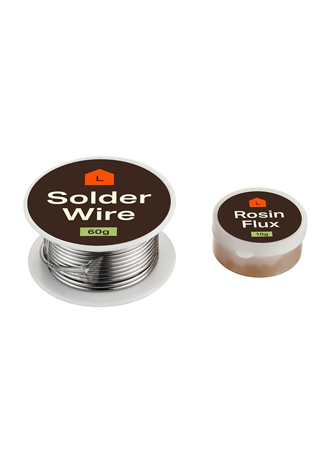 LAWAZIM - Solder Core Wire -0.8mmx100g with 10g Resin- High Melting Point Brazing Soldering Wire with Residue-Free Non-Corrosive Rosin Flux Core - Plumbing Automotive Metalwork Electrical Wiring Repairs - Image 1