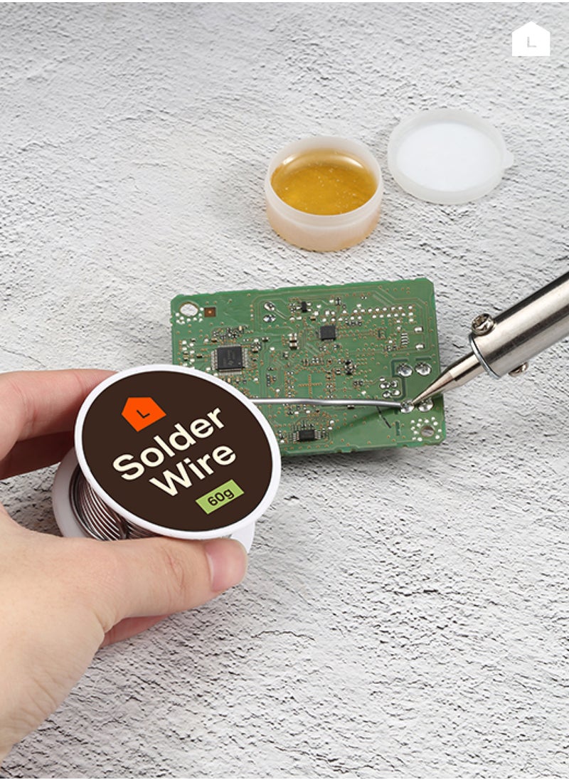 LAWAZIM - Solder Core Wire -0.8mmx100g with 10g Resin- High Melting Point Brazing Soldering Wire with Residue-Free Non-Corrosive Rosin Flux Core - Plumbing Automotive Metalwork Electrical Wiring Repairs - Image 1