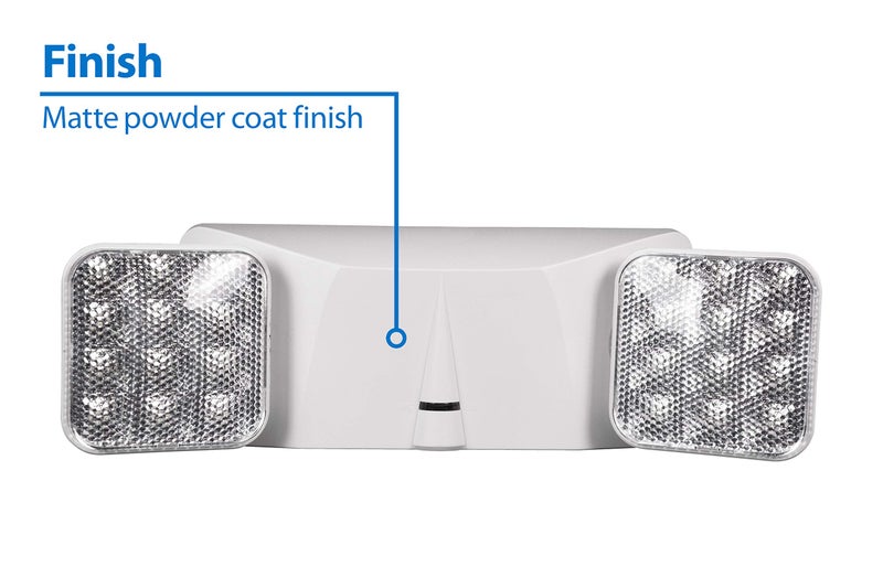 NICOR Lighting Emergency Adjustable LED Light Fixture (EML1-10-UNV-WH) , White - Image 2