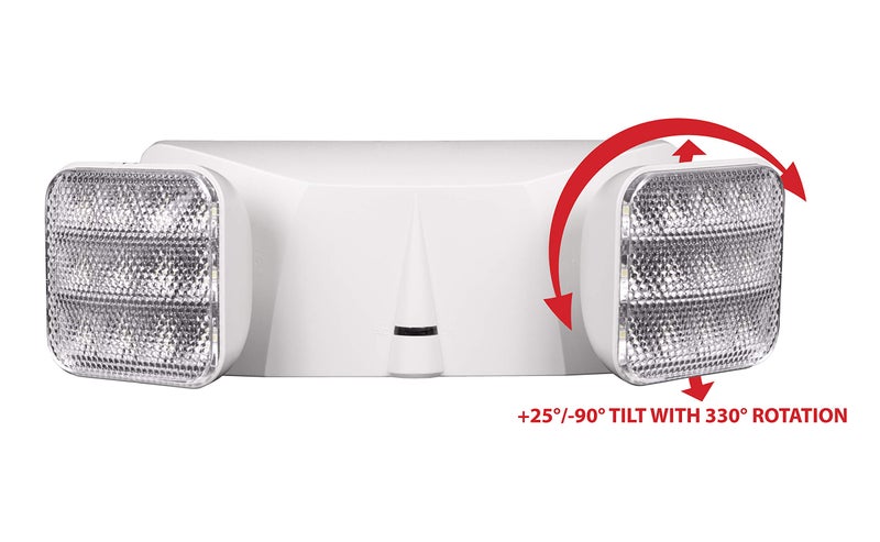 NICOR Lighting Emergency Adjustable LED Light Fixture (EML1-10-UNV-WH) , White - Image 4