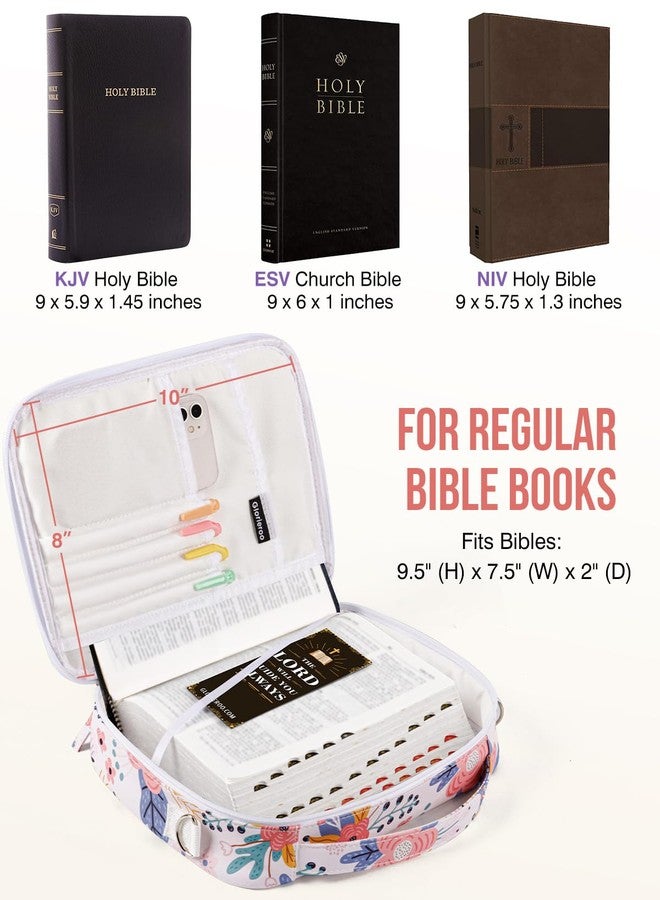 GLORIEROO Bible Cover -Vegan Leather Large Bible Case for Women with Shoulder Strap, Christian Gifts for Women - Image 3