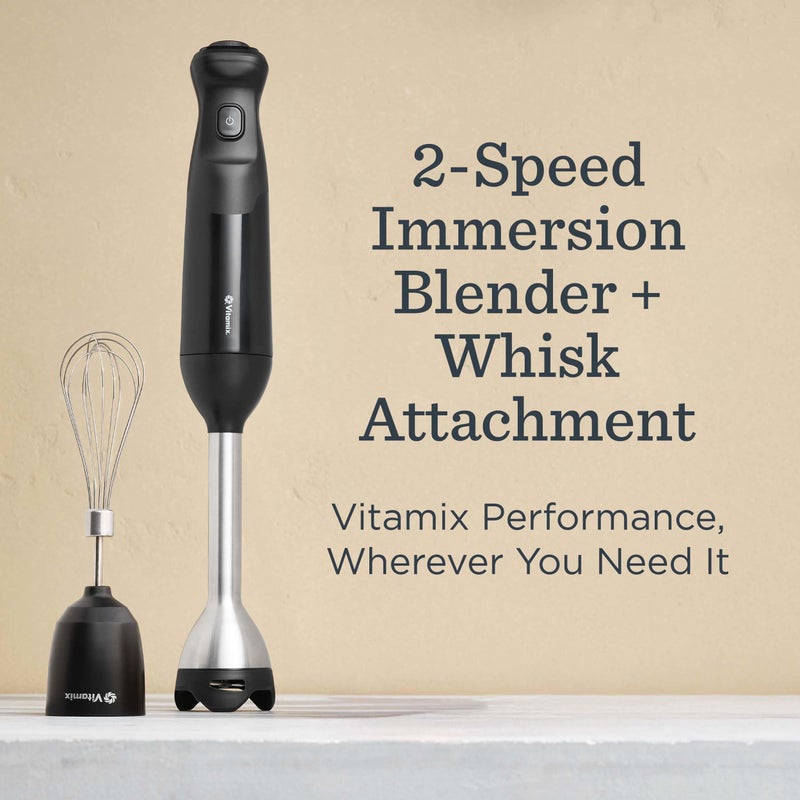 Vitamix 2-Speed Immersion Blender + Whisk Attachment, Professional-Grade Hand Blender with 350-Watt Motor and Stainless-Steel Blade, Black - Image 3