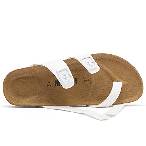 mysoft Women's Cork Footbed Sandals Double Adjustable Buckle Slide Sandals Slip On Walking Summer Shoes - Image 5