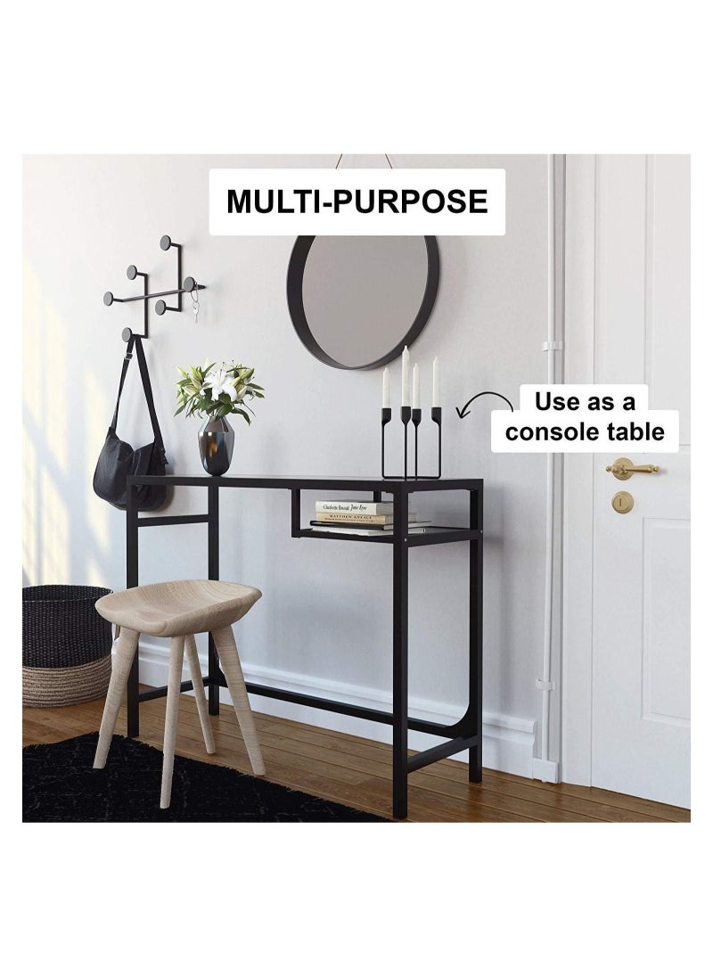 Console Table Entryway Table with Cabinet Accent Table for Living Room Bedroom White100*36*75cm