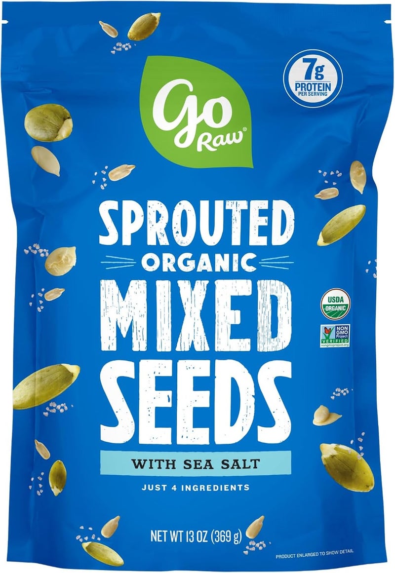 Go Raw Organic Sprouted Mixed Seeds with Sea Salt - 13 oz Resealable Pouch - Image 1