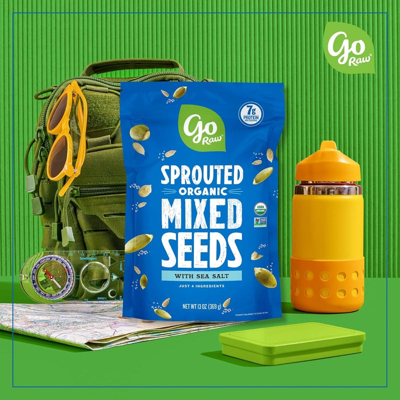 Go Raw Organic Sprouted Mixed Seeds with Sea Salt - 13 oz Resealable Pouch - Image 3