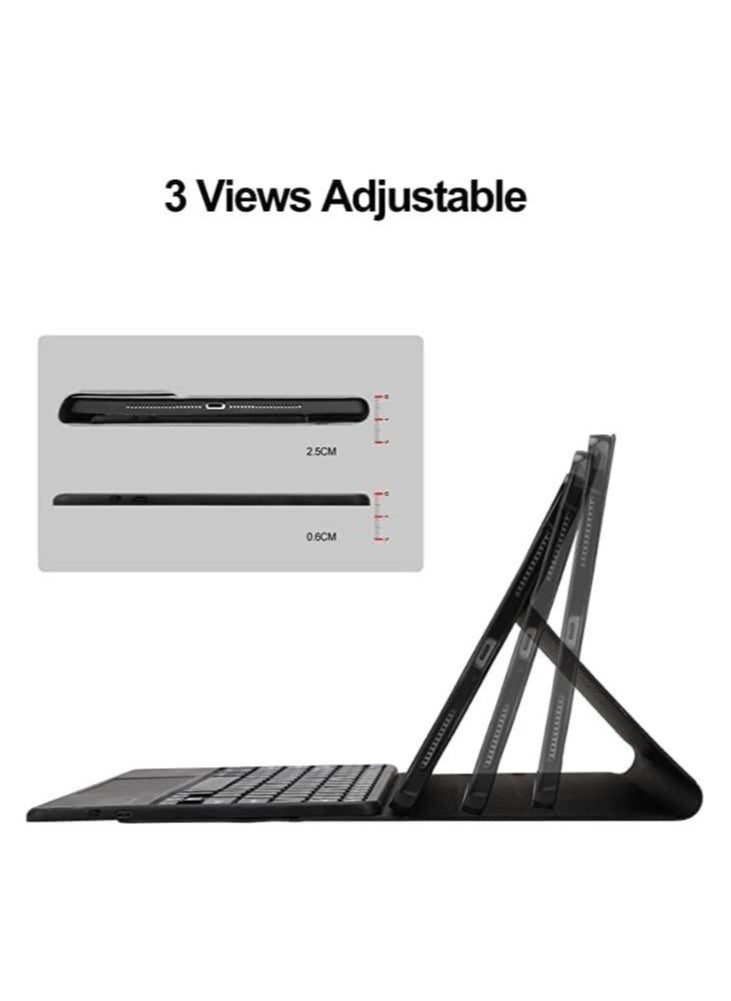 حافظة لوحة مفاتيح لجهاز iPad الجيل العاشر مع لوحة تتبع (10.9 بوصة 2022) – لوحة مفاتيح متعددة اللمس قابلة للفصل لاسلكيًا مع غلاف ذكي وحامل قلم - Image 4